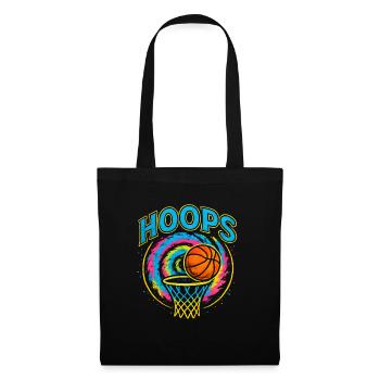 Hoops Basketball Sport Geschenkidee BBall - Stoffbeutel - Schwarz - Vorne