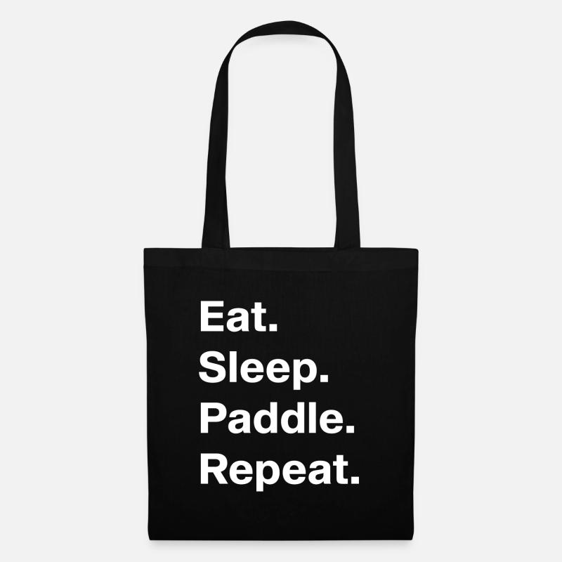 EAT SLEEP PADDLE REPEAT - Stoffbeutel - Schwarz