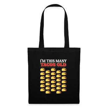 30th Birthday Gift Idea Thirty Tacos Funny - Tote Bag - black - Front
