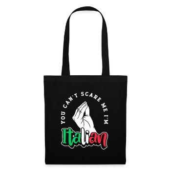 Italien Italie Drôle Dicton Idée Cadeau - Sac en tissu - noir - Devant