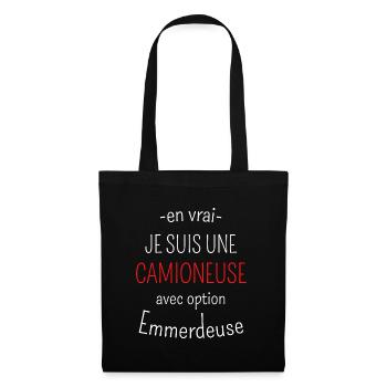 Camioneuse avec option Emmerdeuse - Sac en tissu - noir - Devant