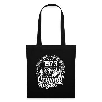 août 1973 Original:51 Ans Cadeau d'Anniversaire - Sac en tissu - noir - Devant