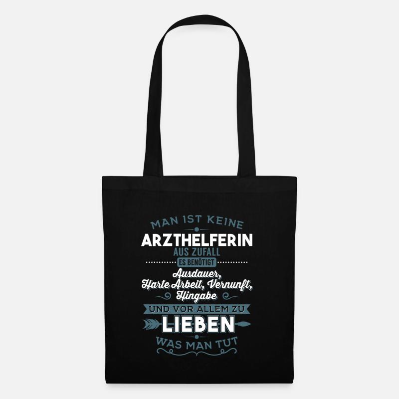 Lieben was man tut - Arzthelferin - Stoffbeutel - Schwarz