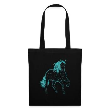 cheval - Sac en tissu - noir - Devant