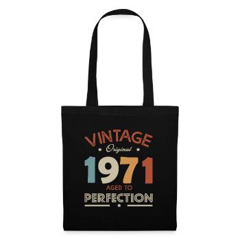 51 ans vintage 1971 cadeau anniversaire 52 ans - Sac en tissu - noir - Devant