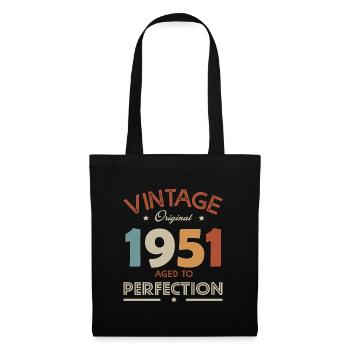 71 ans vintage 1951 cadeau anniversaire 71 ans - Sac en tissu - noir - Devant