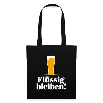 Flüssgig bleiben - Stoffbeutel - Schwarz - Vorne
