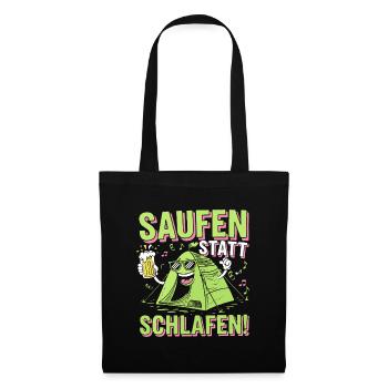 Boire au lieu de dormir - Sac en tissu - noir - Devant