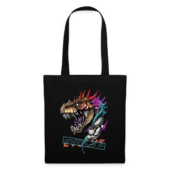 Evolution des Drachen brüllen - Stoffbeutel - Schwarz - Vorne