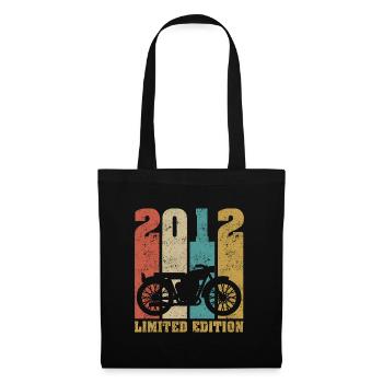 Vintage Moto 2012 Rétro Cadeau D'anniversaire - Sac en tissu - noir - Devant