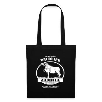 Sambia - Gnu - Stoffbeutel - Schwarz - Vorne