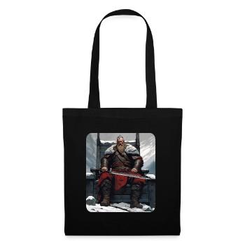 Proud Viking warrior Germanic with sword - Tote Bag - black - Front