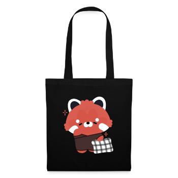 Sleepy Red Panda - Tote Bag - black - Front