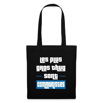 cadeau drôle gros thug communiste - Sac en tissu - noir - Devant
