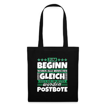 Zum Beginn gleich die besten wurden Postbote - Stoffbeutel - Schwarz - Vorne