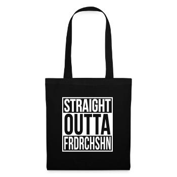 Straight outta Friedrichshain Berlin Hip Hop Rap - Stoffbeutel - Schwarz - Vorne