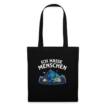 Ich Hasse Menschen - Stoffbeutel - Schwarz - Vorne