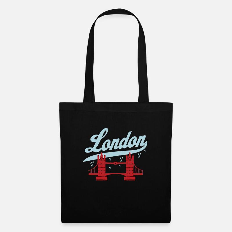 London - Stoffbeutel - Schwarz