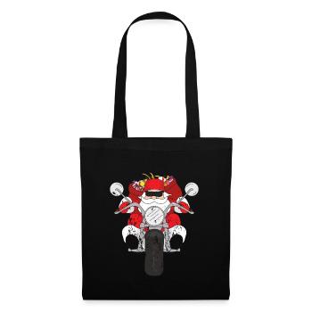 Noël rétro style grunge vintage - Sac en tissu - noir - Devant
