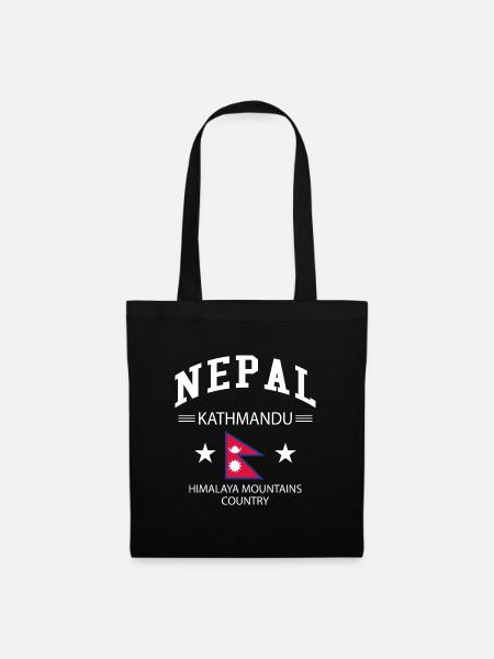 Nepal - Stoffbeutel - Schwarz