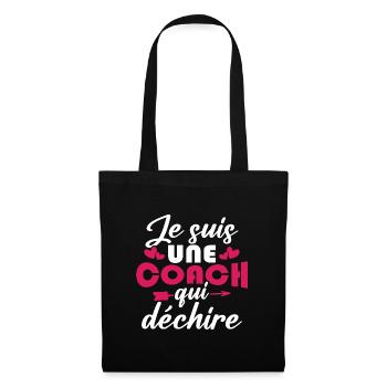 Je suis une coach qui déchire - Sac en tissu - noir - Devant