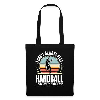 Handball Handballer - Stoffbeutel - Schwarz - Vorne
