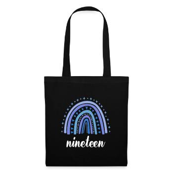 Blue Rainbow dix-neuf ans 19e anniversaire - Sac en tissu - noir - Devant