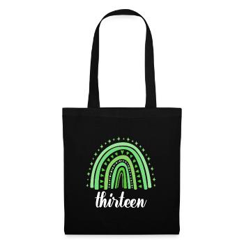 Green Rainbow Treize ans 13e anniversaire - Sac en tissu - noir - Devant