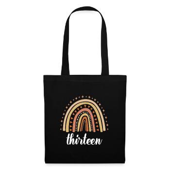 Orange Rainbow Treize ans 13e anniversaire - Sac en tissu - noir - Devant