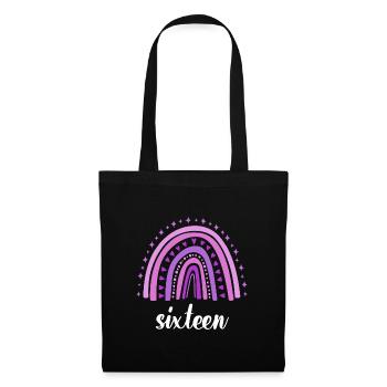 Purple Rainbow seize ans 16e anniversaire - Sac en tissu - noir - Devant