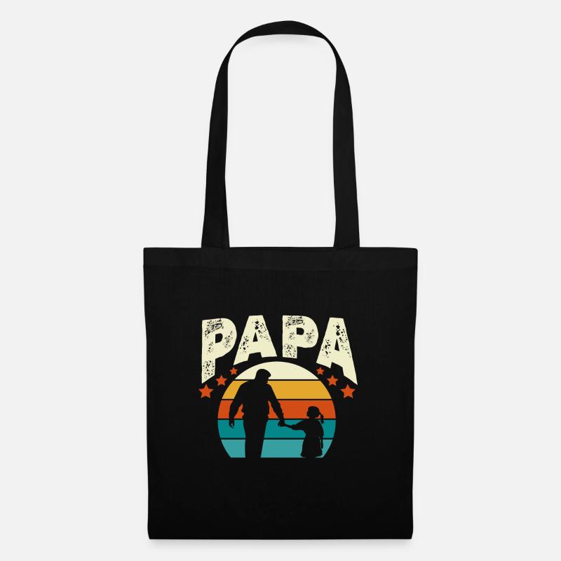 Papa Vintage - Stoffbeutel - Schwarz