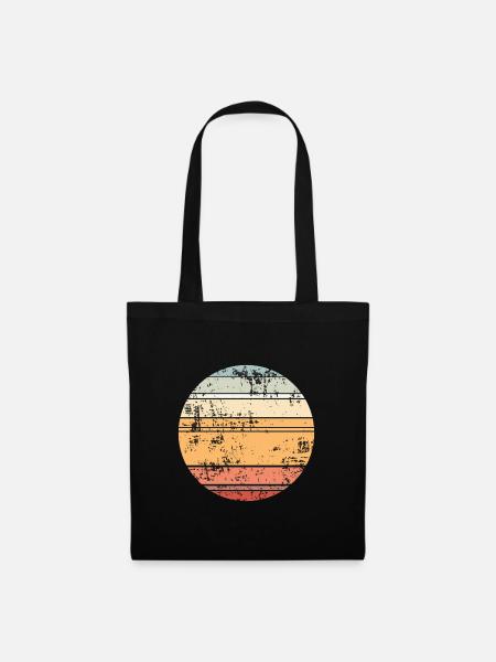 Retro Sunset Hintergrund Kreis - Mulepose - sort