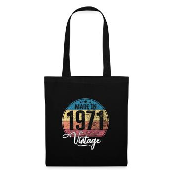 Vintage Made in 1971 Year of birth 1971 Birthday - Tote Bag - black - Front