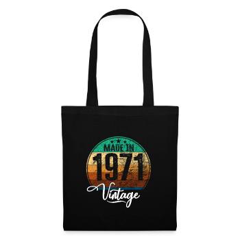 Vintage Made in 1971 Year of birth 1971 Birthday - Tote Bag - black - Front