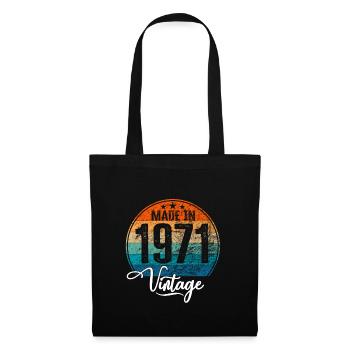 Vintage Made in 1971 Year of birth 1971 Birthday - Tote Bag - black - Front