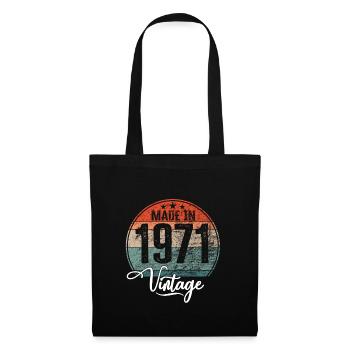 Vintage Made in 1971 Year of birth 1971 Birthday - Tote Bag - black - Front