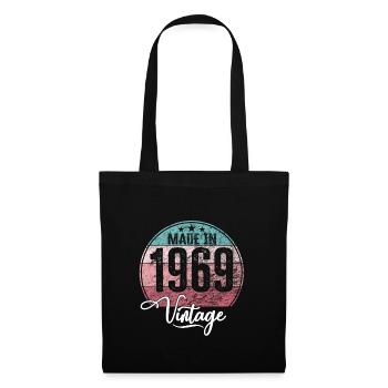 Millésime Fabriqué en 1969 Année de naissance 1969 Anniversaire - Sac en tissu - noir - Devant