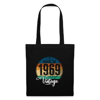 Millésime Fabriqué en 1969 Année de naissance 1969 Anniversaire - Sac en tissu - noir - Devant