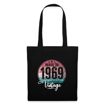 Millésime Fabriqué en 1969 Année de naissance 1969 Anniversaire - Sac en tissu - noir - Devant