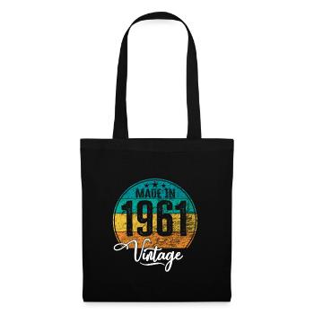 Vintage Made in 1961 Year of birth 1961 Birthday - Tote Bag - black - Front