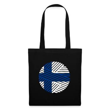 Finland Flag Suomi Finnish Flag Used Look - Tote Bag - black - Front