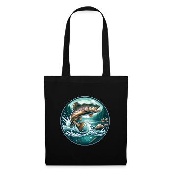 brown trout, bow trout, fishing, fish - Tote Bag - black - Front