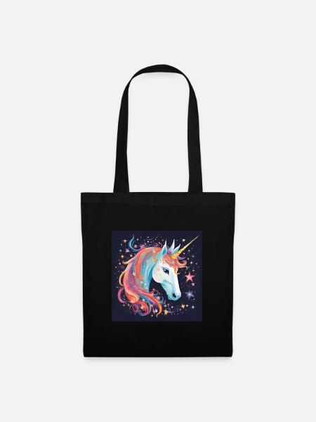 Just a Unicorn - Stoffbeutel - Schwarz