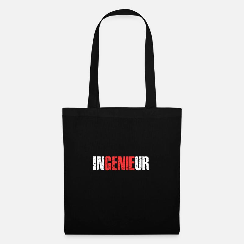 Ingenieur Genie Design I Technik Studium schlau - Stoffbeutel - Schwarz