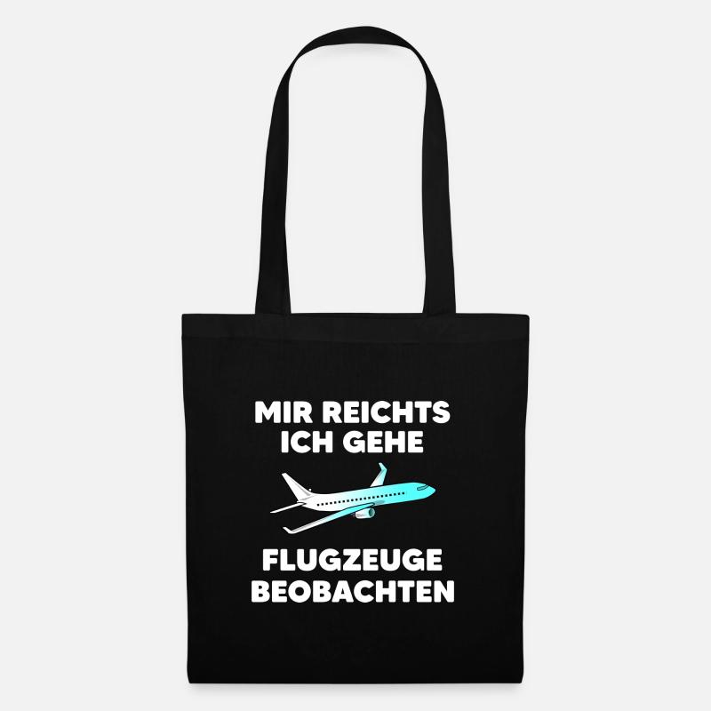 Mir Reichts Planespotting Geschenk Juni - Stoffbeutel - Schwarz