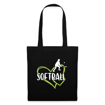 Sport Heart Softball - Stoffbeutel - Schwarz - Vorne