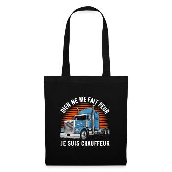 Rien ne me fait peur je suis chauffeur cadeau - Sac en tissu - noir - Devant