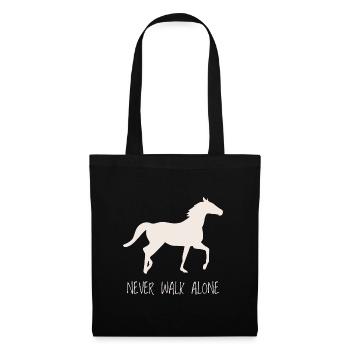 Fille de cheval sur un cheval cadeau pour les filles - Sac en tissu - noir - Devant