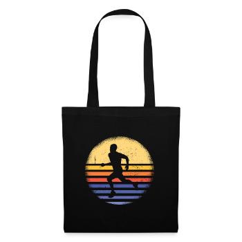 Sport Retro Sunset Running - Stoffbeutel - Schwarz - Vorne