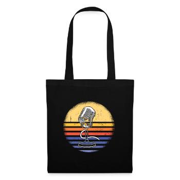 Singer Retro Sunset Karaoke - Stoffbeutel - Schwarz - Vorne